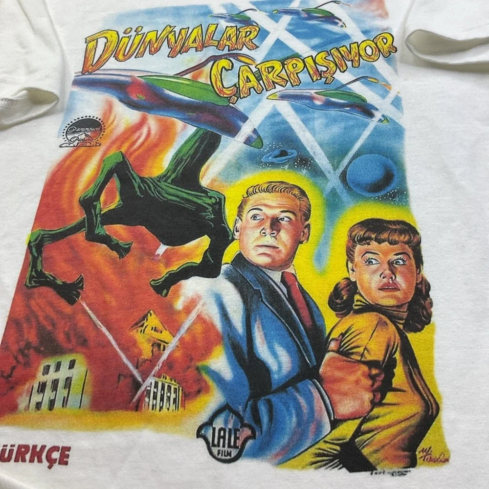 The War Of‎ The Worlds Movie T Shirt Turkey Y2K Worlds Collide Martian Lale Film